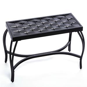 weave bench standing charcoal black 