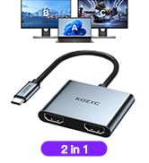 ディスプレイアダプター USB-C & A/2x HDMI Win & mac Amazon.com: KOZYC USB C to Dual HDMI Adapter 4K@60hz, Type C