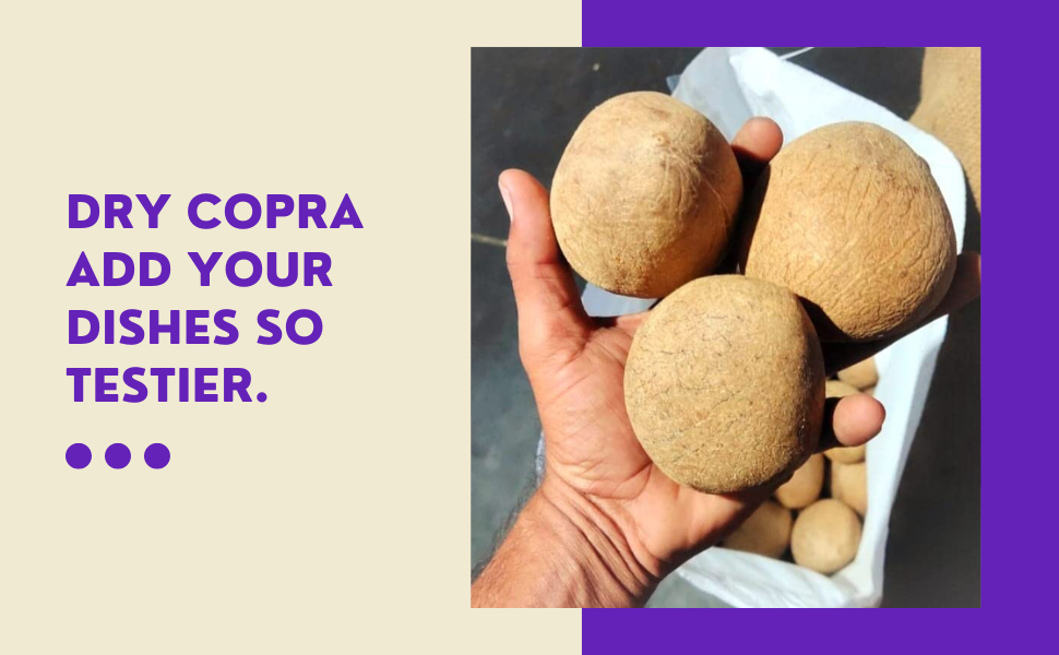 Avlokan Raw Dry Fruits Coconuts Nariyal/Copra/Sabut Gola Dried fruits