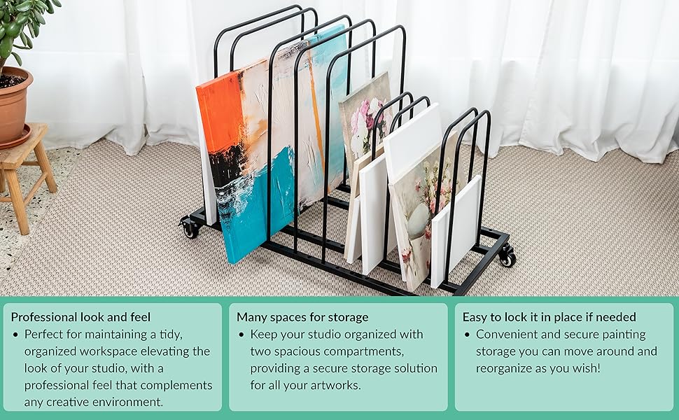 Art Storage Rack | Store Your Artwork Safely | Art Organizer | Optimize Your Artistic Space
