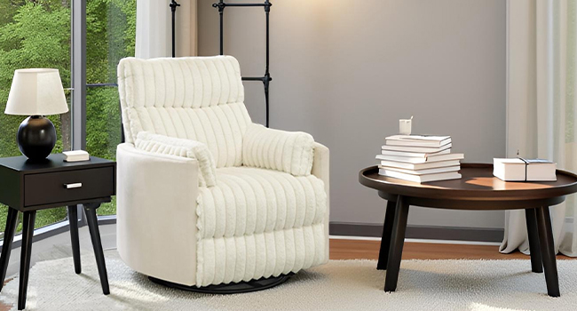 beige recliner