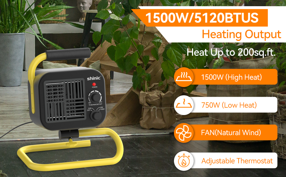 greenhouse heater with thermostat