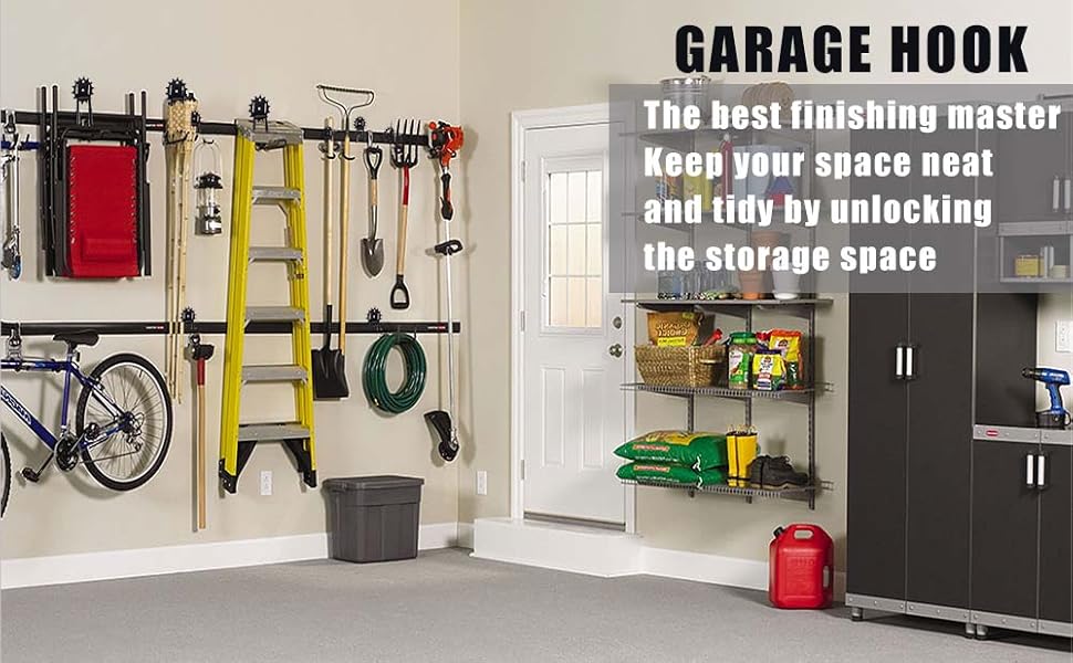 Vehookin Garage Hooks 10 Pack, Heavy Duty Steel Tool Wall Storage Hooks