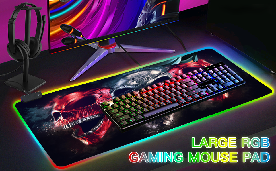 Wisedeal Extended RGB Gaming Mouse Pad  Every Gamer Deserve It.