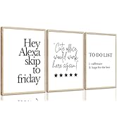 3pcs Inspirational Canvas Wall Art Office Posters Inspirational Quotes Wall Decor Painting Funny ...