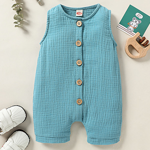 Newborn Baby Boys Girls Cotton Linen Romper Summer Jumpsuit Sleeveless