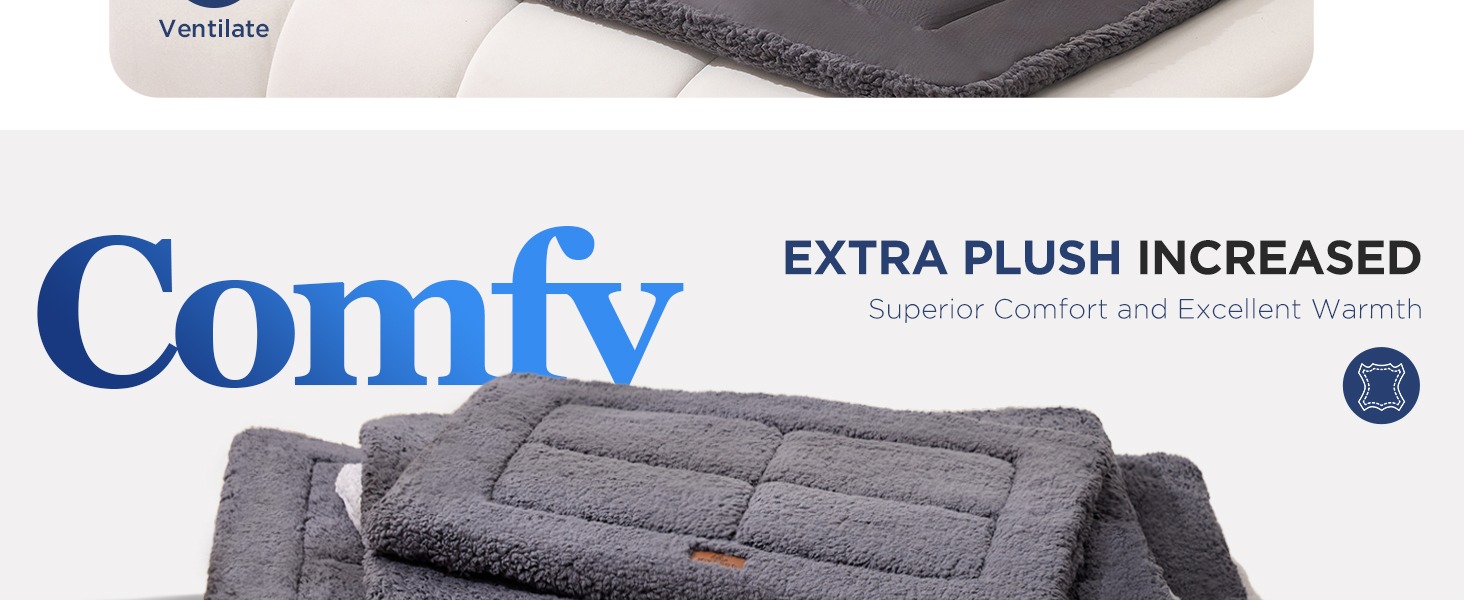 Joydeco dog bed mat for crate kennel washable machine