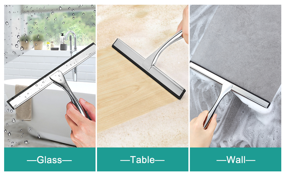 Shower Squeegee for Glass Doors,12Inch Shower Glass