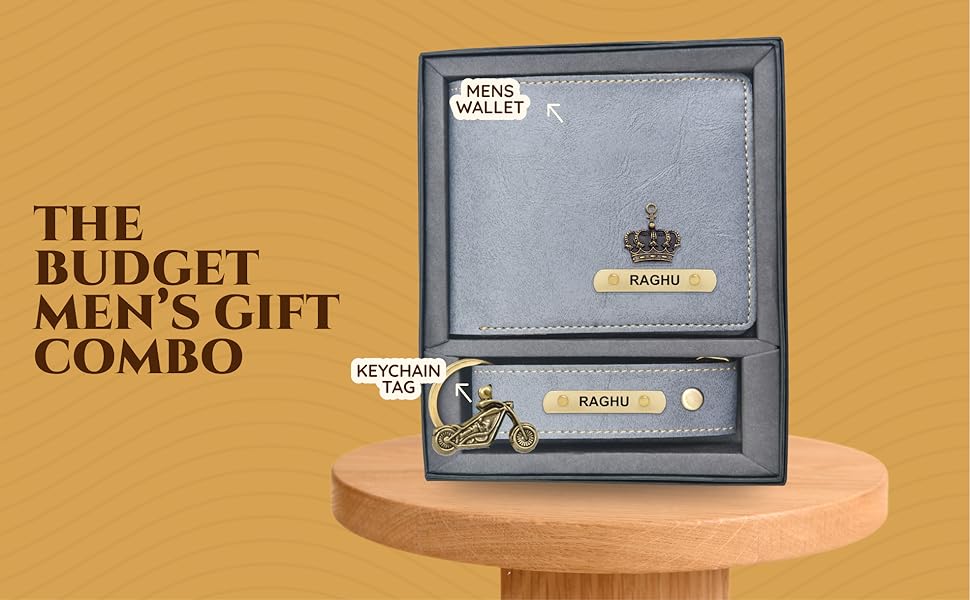 customized leather men wallet keychian birthday gift men husband name engrave wallet leather card 