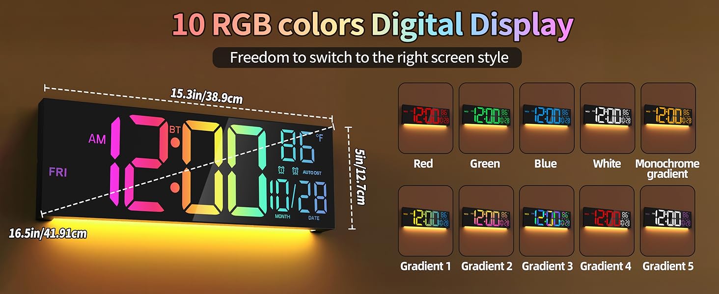 digital clock for living room