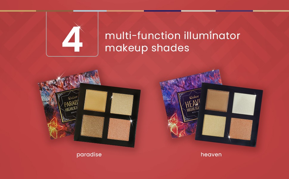 Ccolor Cosmetics Paradise Highlight Palette, 4Shade