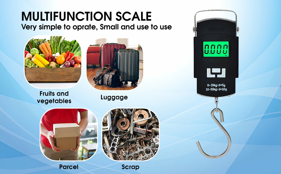 mcp weight machine, luggage 50kg digital hanging scale, hanging scale,