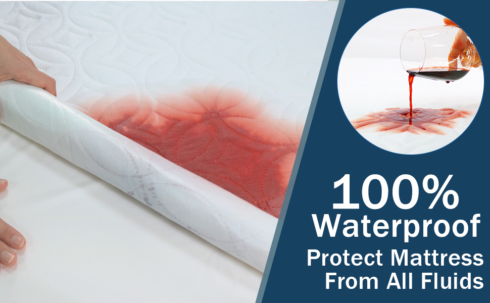 Waterproof Mattress Protector Full Size, Mattress Pad with