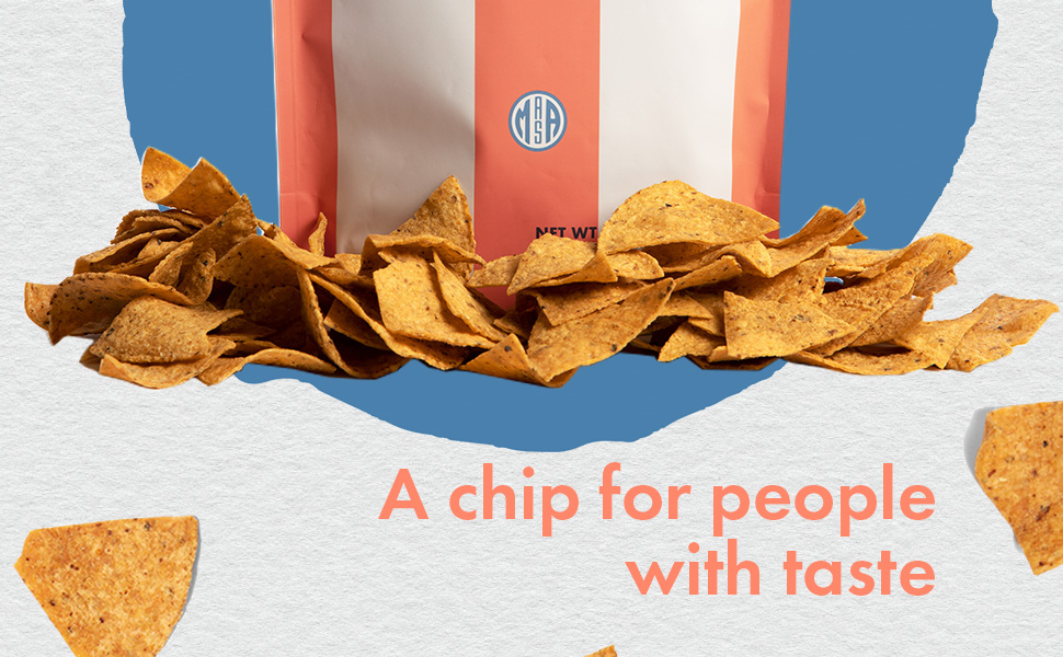 MASA CHIPS Tortilla Chips Snack Pack Seed Oil Free, Naturally Grown Corn Chips