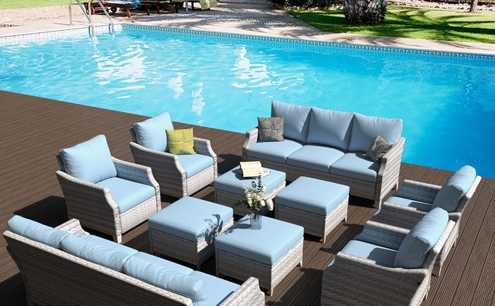 Belord Wicker Patio Furniture Set Outdoor Sofa with