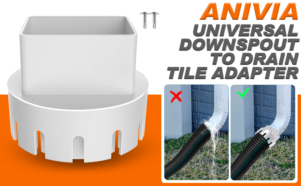 Anivia Gutter Downspout Adapter, Downspout Extensions