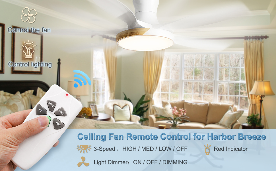 Ceiling Fan Remote Control Replacement for Harbor Breeze,Hampton Bay