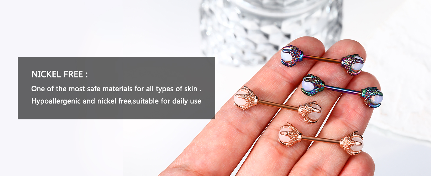 nipple rings surgical steel