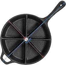 Cast Iron Wedge Pan, Round Corn Bread Skillet