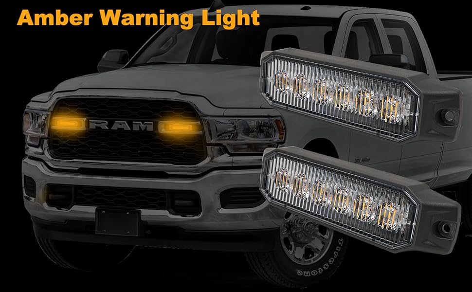 DUNTUO LED Strobe Light Amber 6 LED Warning Flashing