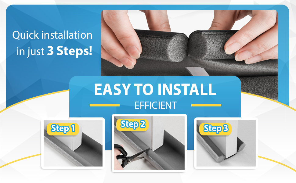 SYIPO Door Draft Stopper Adjustable 37", Twin Door Draft