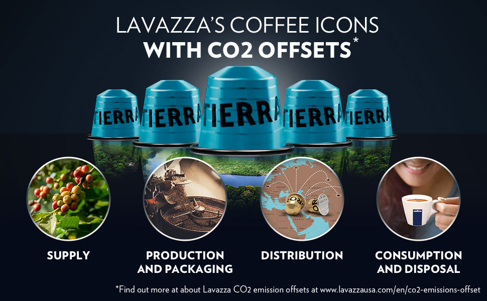 Lavazza TIERRA AMAZONIA Espresso Aluminum Compatible Capsules Sustainable