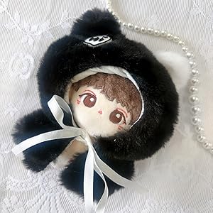 Amazon.co.jp: ふわふわ猫ポンチョ ブラック 10cm用 ぬい服