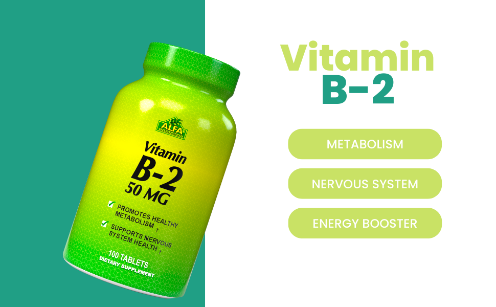 vitamin b2, metabolism, nervous system, energy booster