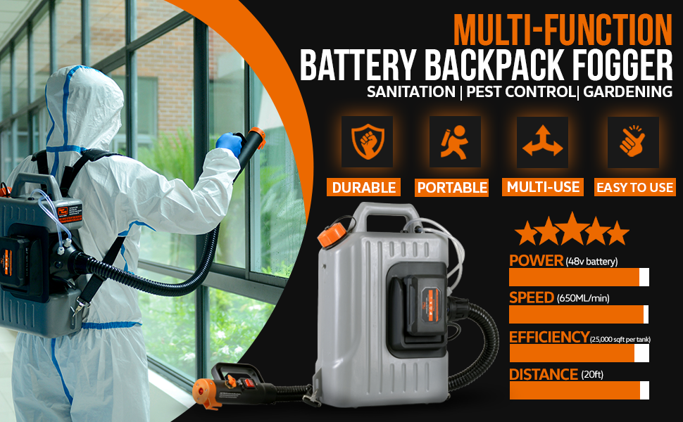 SuperHandy ULV Fogger Cordless Backpack, Garden Mist