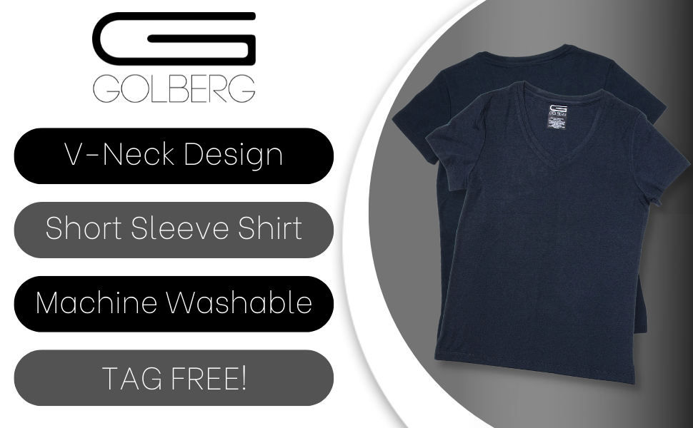 golberg womens v neck t shirt