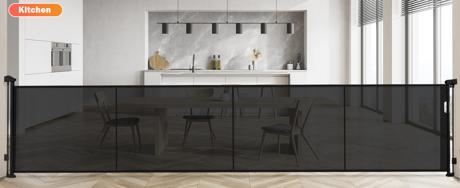 Retractable Baby Gates Dog Gate 200" Extra Wide