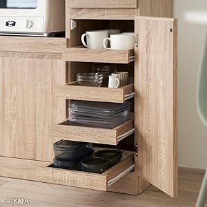 あ*ー様 LOWYA ロウヤ　食器棚　レンジボード LOWYA 食器棚 電子レンジ台 キッチンボードボード スリム