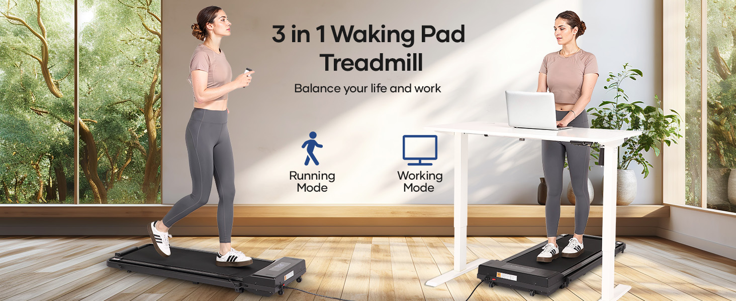 treadmill home under desk small foldable portable folding office belt compact quiet handle 