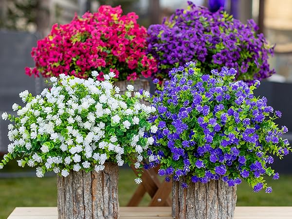 Amazon.com: AXYLEX Artificial Flowers for Outdoors Fake Plants