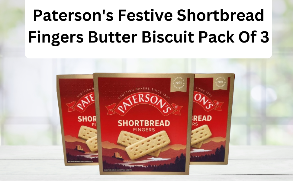 Cookies Sweet Paterson's Festive Shortbread Fingers Pack Of 3 Delicious Festive Scottish Cookies