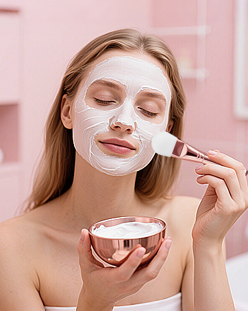 facial bowl and face mask brush