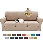 XINEAGE 2023 Newest 4 Pieces Couch Covers for 3 Cushion Couch Super Stretch Thick Soft Sofa Cover...