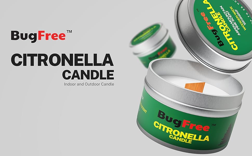 Citronella Candles Outdoor and Indoor Pine Scented 6oz