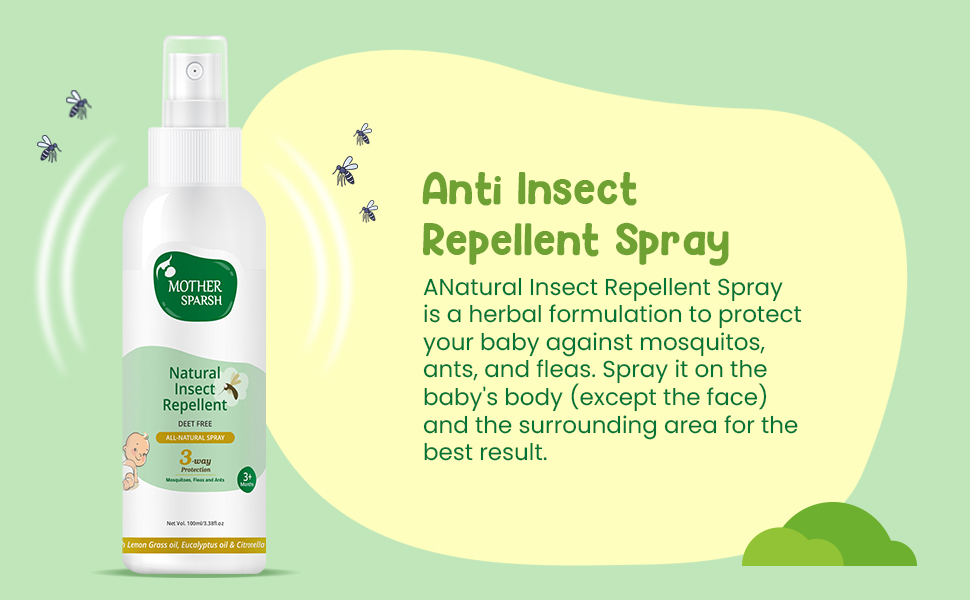 Mother Sparsh Natural Insect Repellent Spray For Babies With Camphor