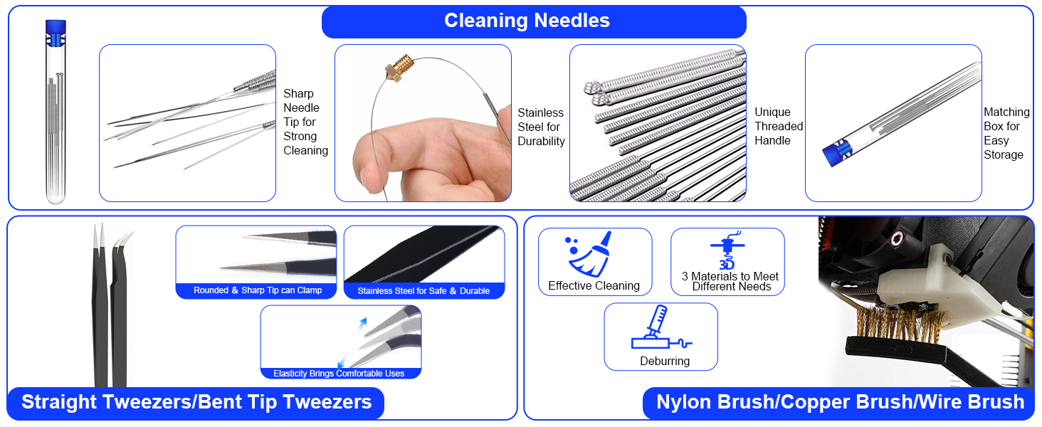 3D Printer Tool Kit, 105 Pcs 3D Printer Accessories Includes Deburring Tool, Removal Tools, Digital Caliper, Cutting Mat, Carrying Case, 3D Printing Tool Kit for Finishing, 3D Print Removing, Cleaning 4 3D Printer Tool Kit