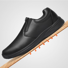 men's black slip resistant work shoes