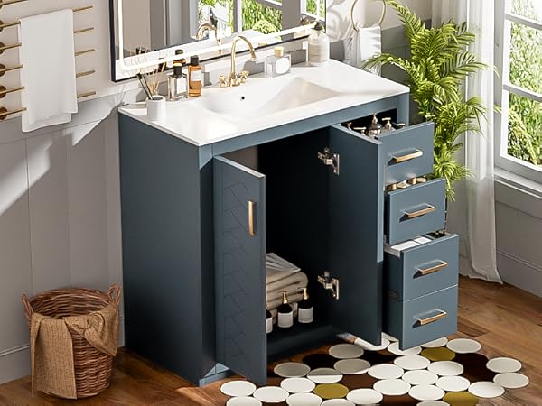 Amazon.com: Virubi 36 Inch Bathroom Vanity with Ceramic Sink