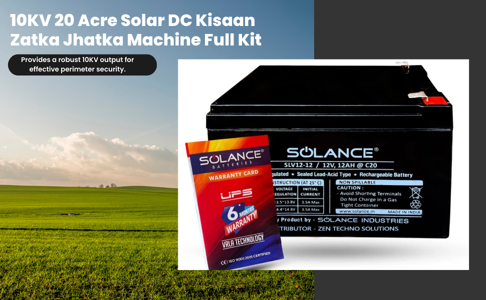 10kv 20 Acre Solar DC Kisaan Zatka Jhatka Machine Full Kit (Machine