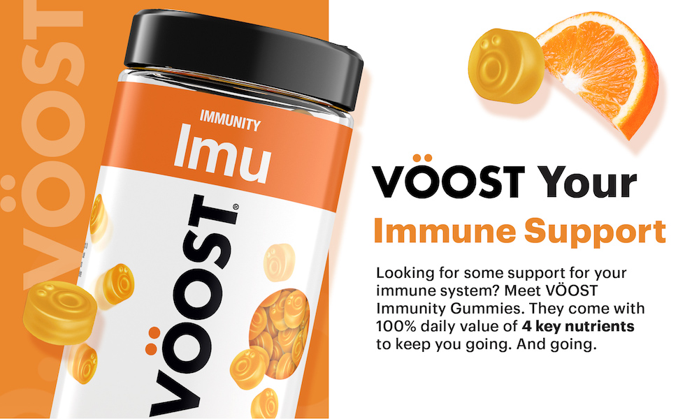 Voost, Immunity Gummies, Vitamin C Supplement with Zinc