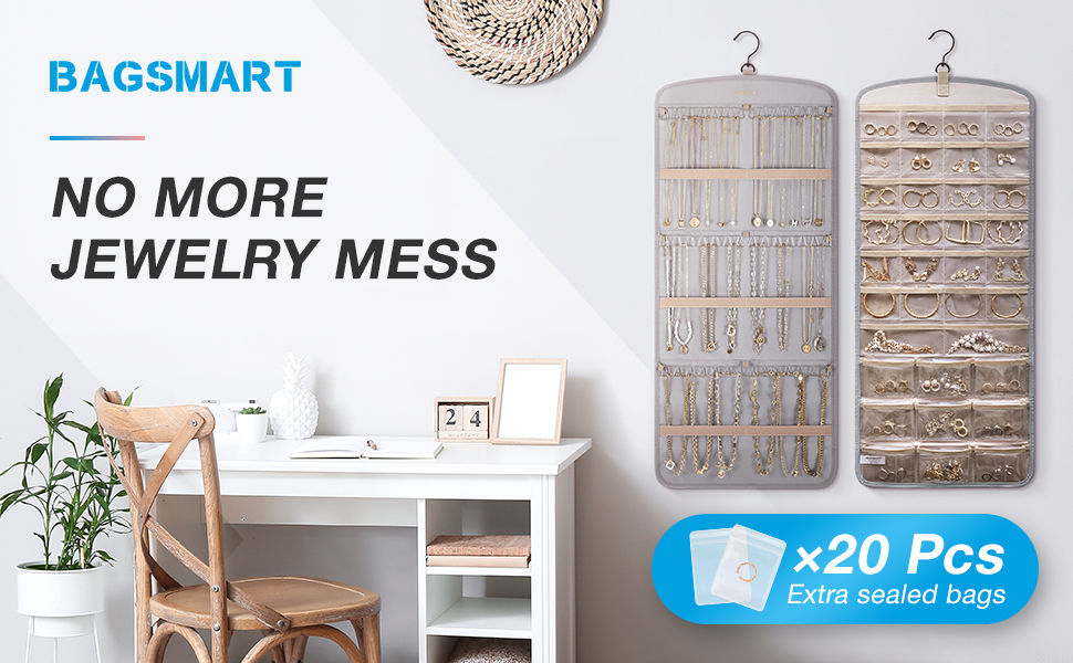 BAGSMART Hanging Jewelry Organizer, Necklace Holder Anti