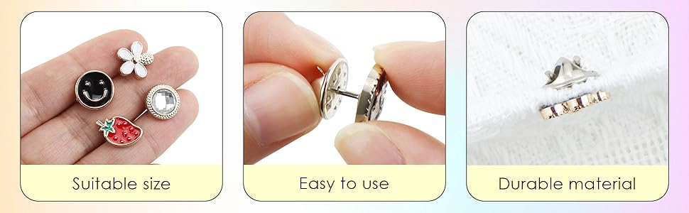 【Llife】BOTTON BROOCH Amazon.com: Women Shirt Brooch Buttons, LEEFONE 30 PCS Mini