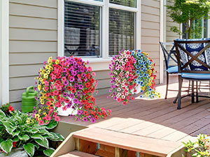 silk flowers for outside
