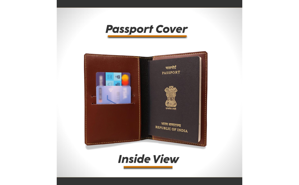 personalised name charm leather passport cover holder for men women customised passport holder