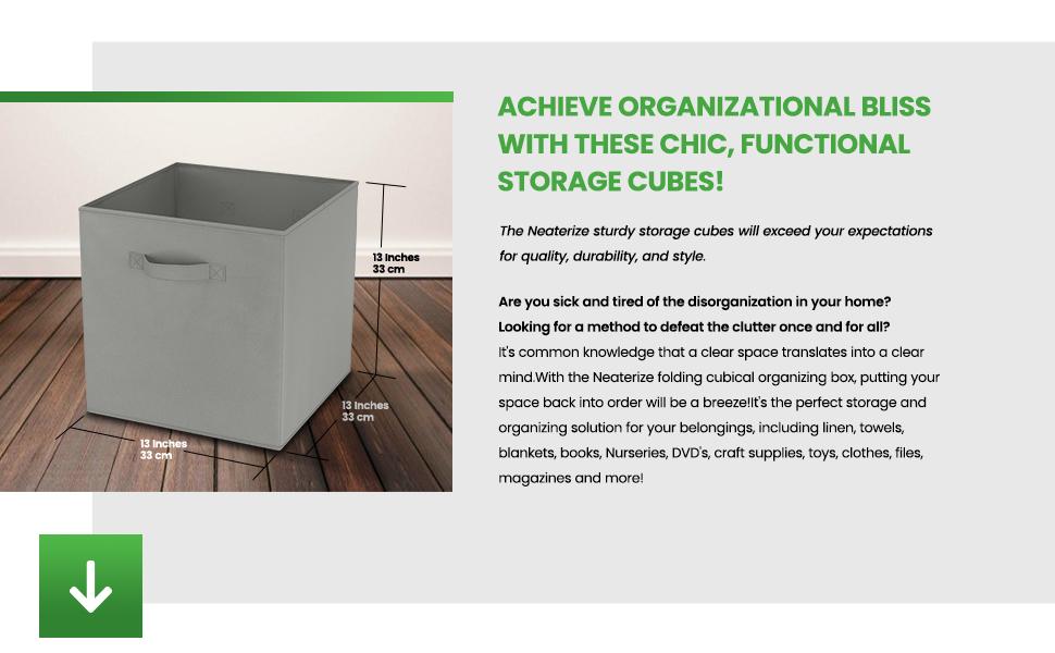 canvas cloth shelf inch boxes blue gray grey cubby shelves ikea closet navy large with small pack