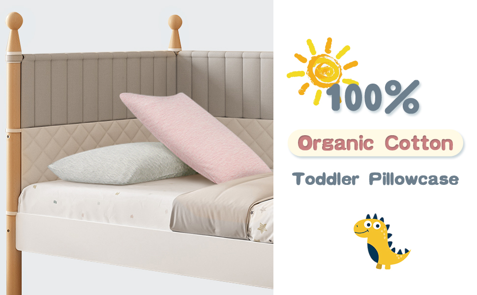 Organic Cotton Toddler Pillowcase/Travel Pillowcase Pack of